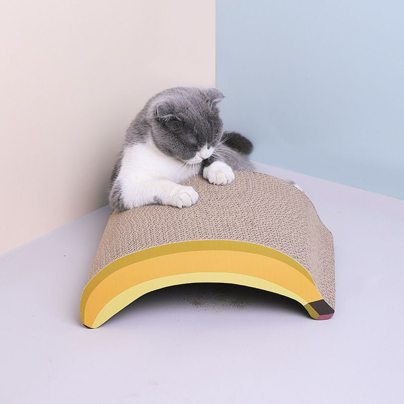 [SG Stock] Banana cat scratch board bed cat toy