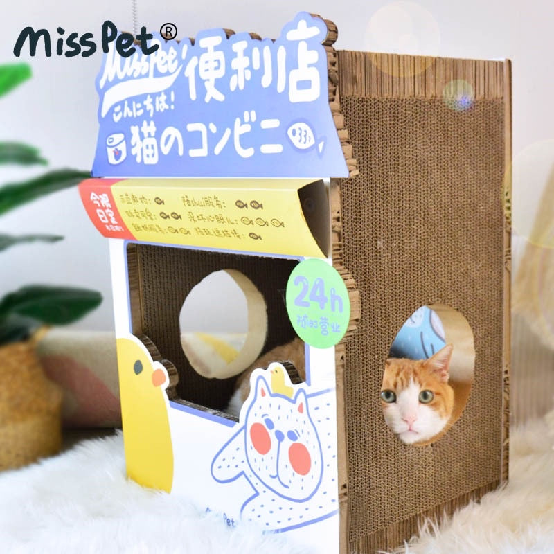 [SG Stock] MissPet cat scratch board market shop store house pet toy