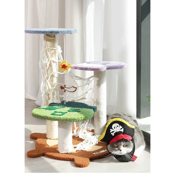 [SG Stock] TinyPet Pirate Cat climbing tree scratch post pole Pet Toy