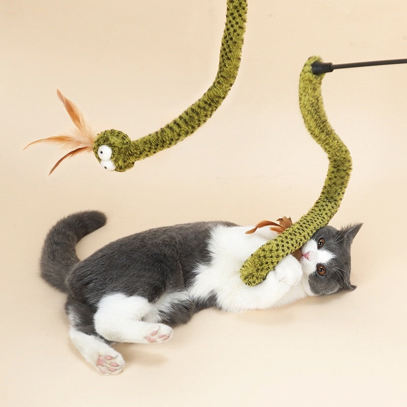 [SG Stock] Zeze snake cat teaser wand pet toy