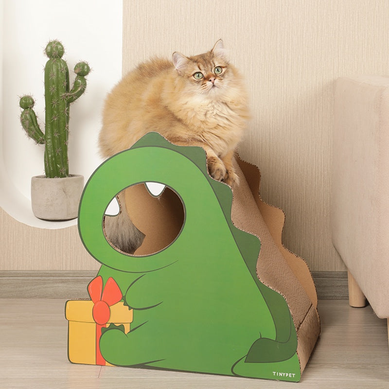 [SG Stock] Tinypet Small Dinosaur Cat schratching board scratch Dino house