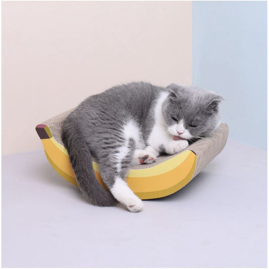[SG Stock] Banana cat scratch board bed cat toy