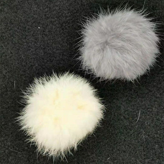 [SG stock] Cat toy Real rabbit fur ball for pet toy dog 5 cm cat teaser
