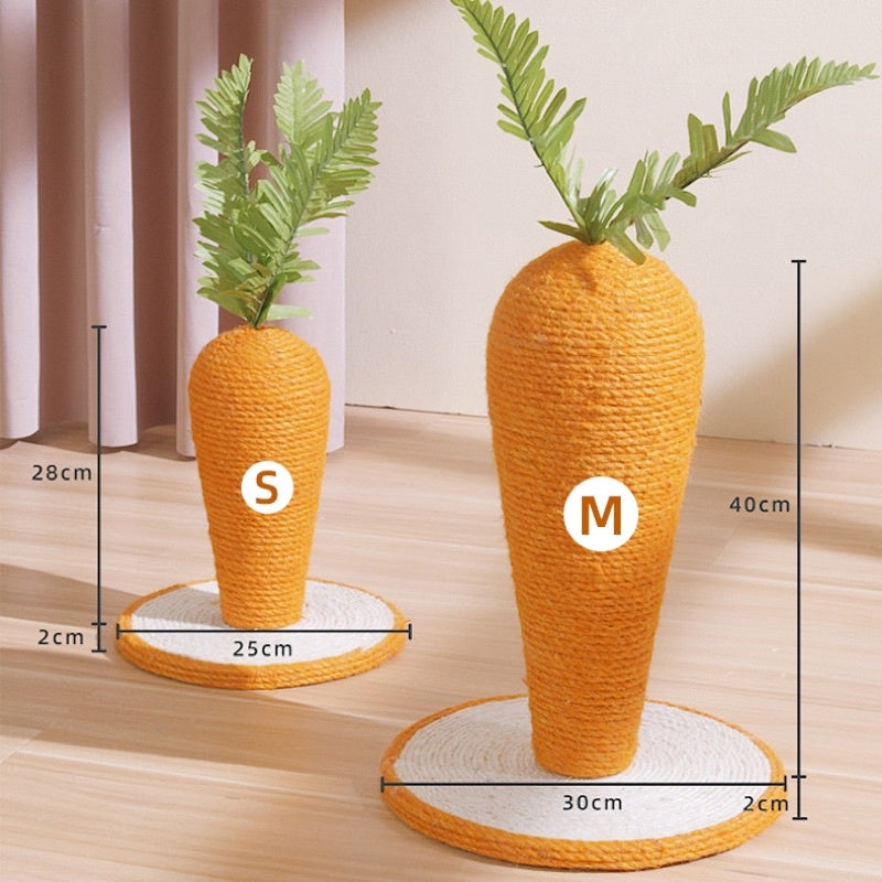 [SG Stock] Cat scratch pole post board carrot 🥕 sisal pet toy