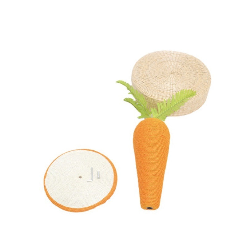 [SG Stock] Cat scratch pole post board carrot 🥕 sisal pet toy