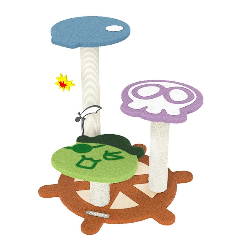 [SG Stock] TinyPet Pirate Cat climbing tree scratch post pole Pet Toy