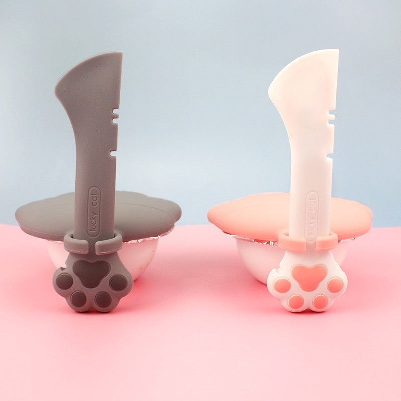 [SG Stock] Cat paw 🐾 silicon rubber can food lid cover 🥄 spoon