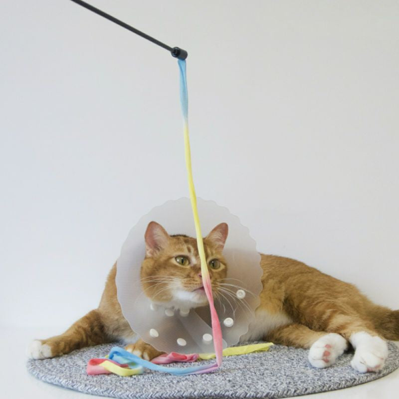 Rainbow color cat teaser 110cm cat toy pet toy