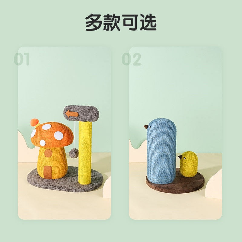 [SG Stock] Mushroom Chicken Cat scratch pole post pet toy
