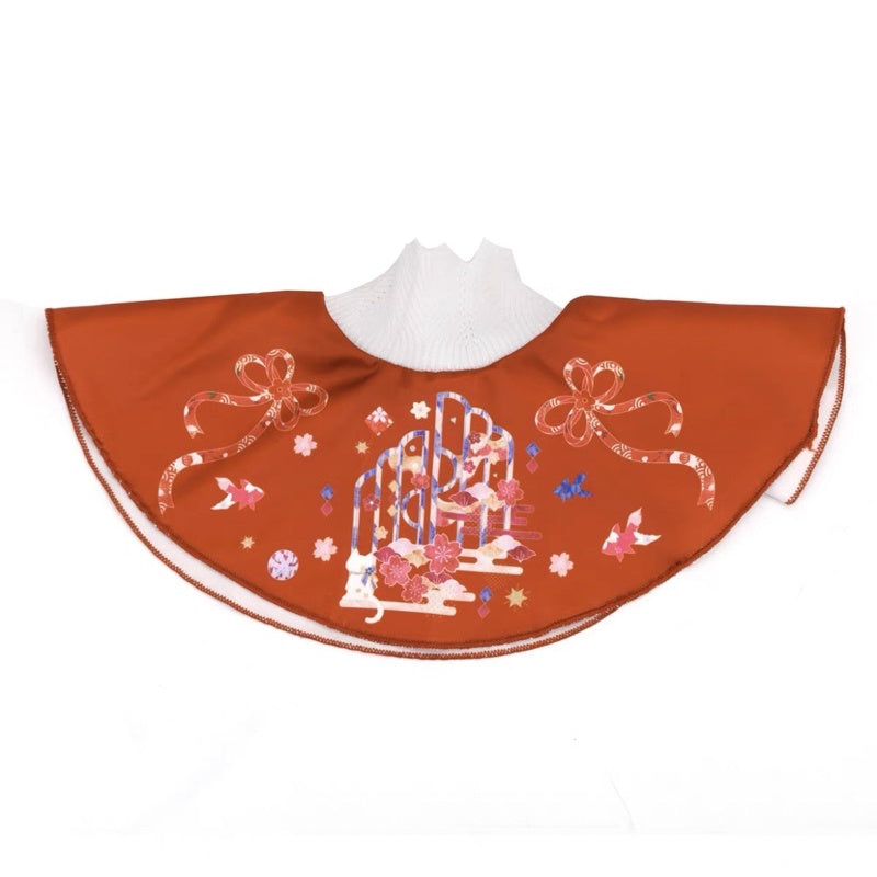 LumaMix brocade E-collar soft cat collar napkin bibs pet cone