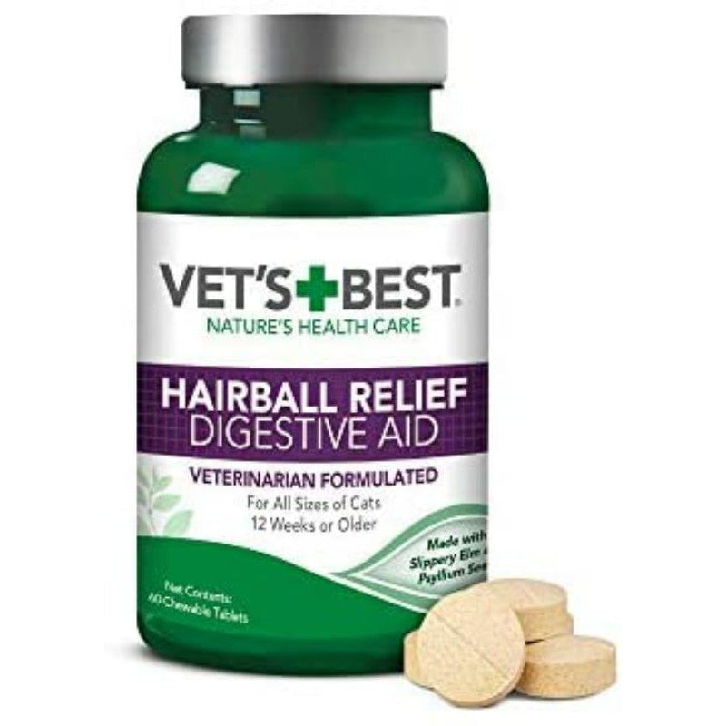 [SG] Vet's Best Cat Hairball Relief Digestive Aid, Vet Formulated Hairball Support Remedy