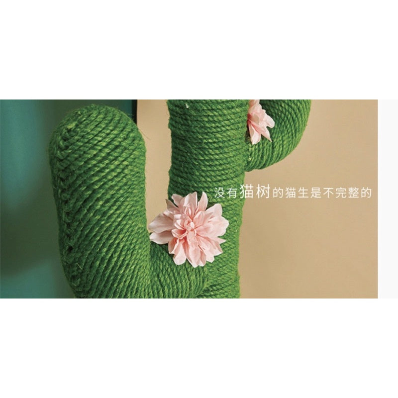 [SG stock] Vetreska Cat Scratch Tree Tower Hemp Rope Cactus Pet Toy
