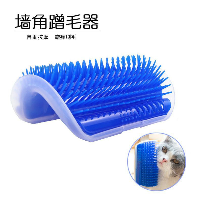 [SG] Cat brush comb attached to wall cornor auto cleaner ready stock