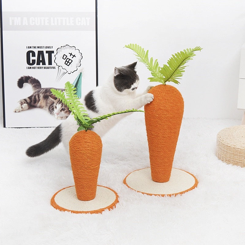 [SG Stock] Cat scratch pole post board carrot 🥕 sisal pet toy