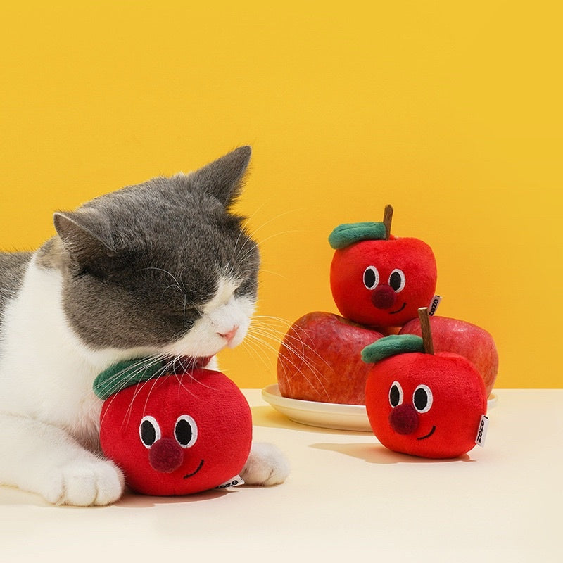 Zeze fruit 🍎  cat toys with catnip apple orange 🍊 chasing pet toy