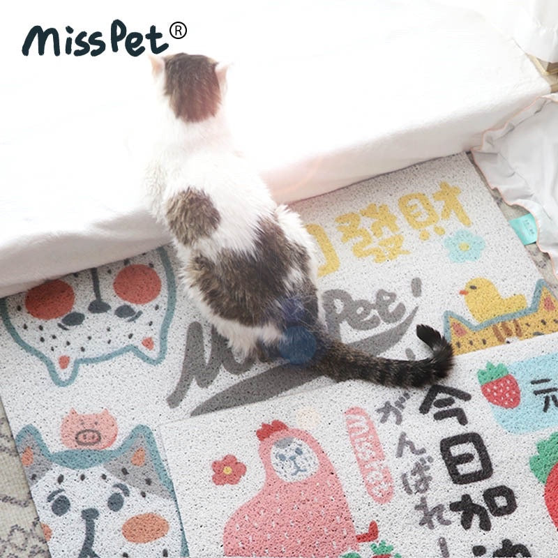 [SG Stock] Misspet large cat litter pad sand mat door rag 50x80 cm