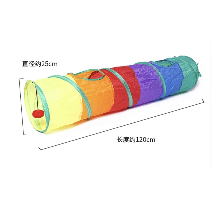 [SG Stock] Rainbow 🌈 cat tunnel pet toy multi size