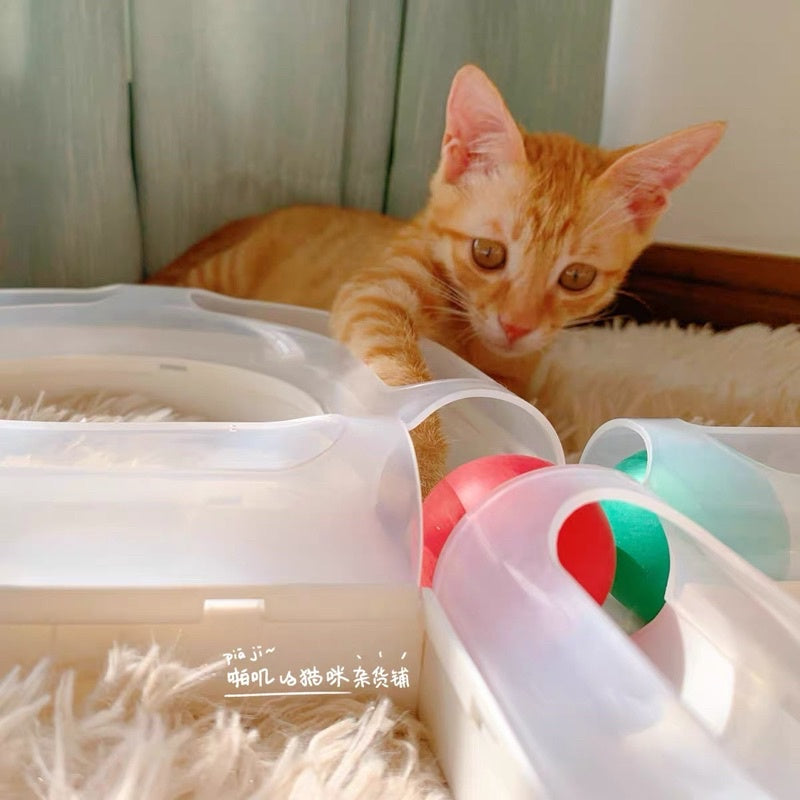 [SG Stock] Carno Cat infinite ♾ tunnel pet toy with ball