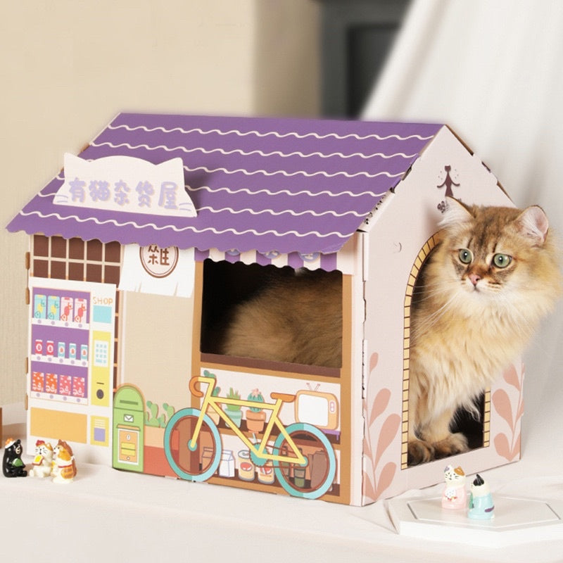[SG Stock] Cat house with scratch board Cat Tax Christmas house