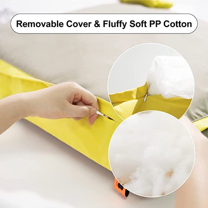 MEWOOFUN Cat Dog Bed Mat with Removable Washable Mat Cover Anti-Slip Bottom Design Dog Bed for Small Dog yellow flower