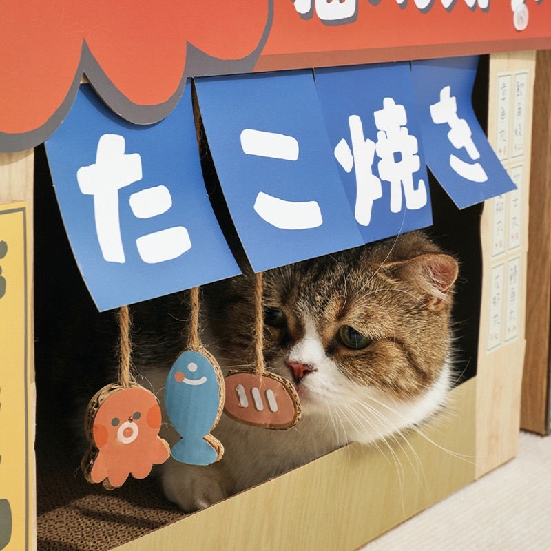 MissPet takoyaki onsen cat scratch board house bed pet toy