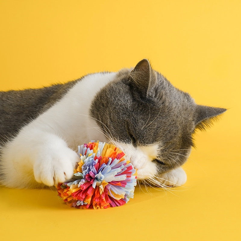 Zeze raffia Catnip lollipop toy cat teaser pet snack