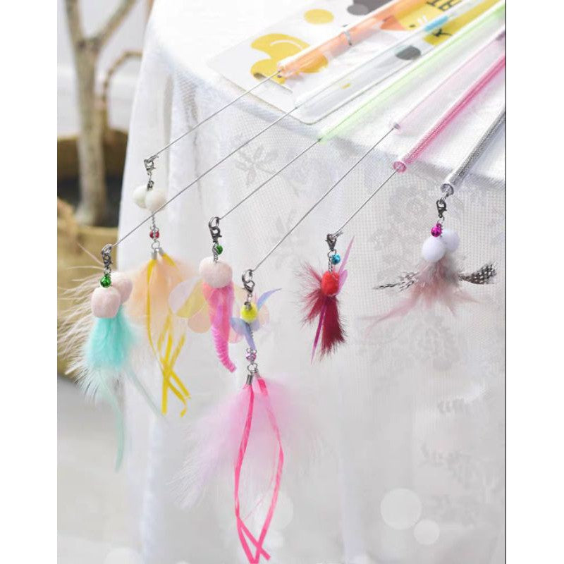 Cat teaser pet toy retractable stick Golden Fish collection