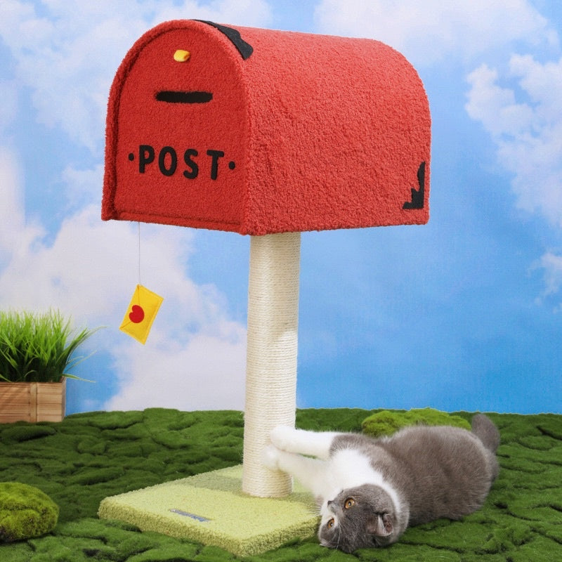 [SG Stock] TinyPet post box mailbox cat scratch tree pole pet house post office