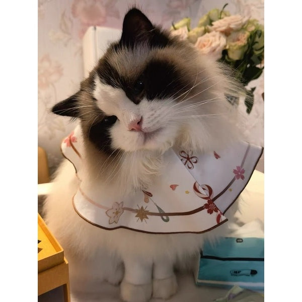 LumaMix brocade E-collar soft cat collar napkin bibs pet cone