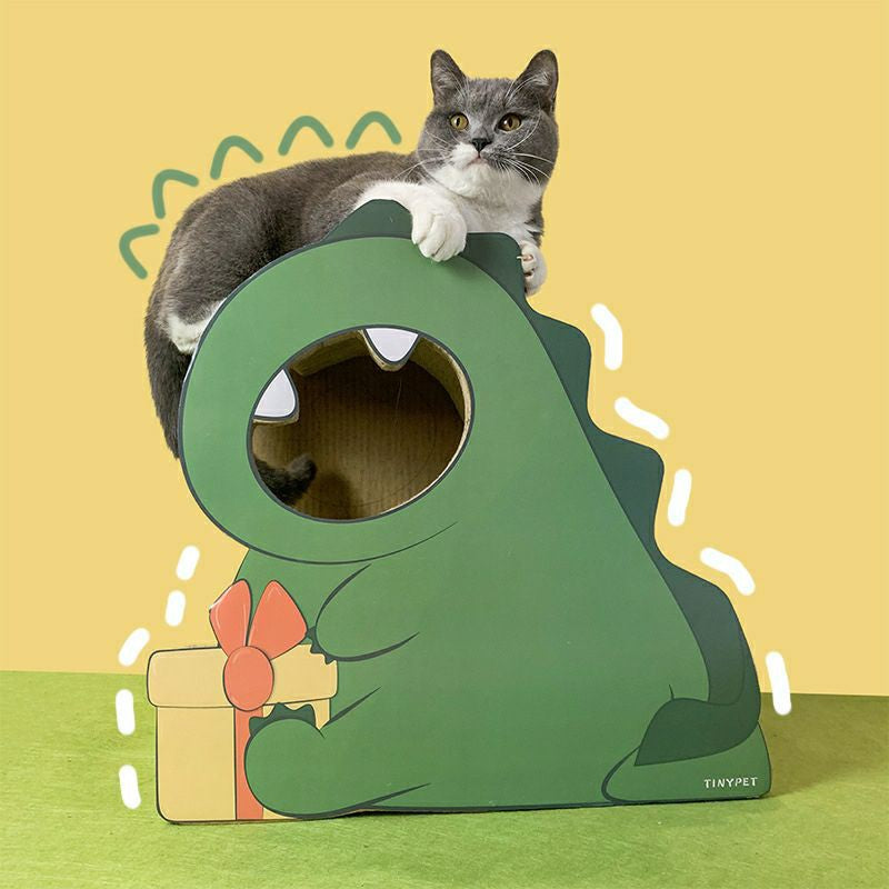 [SG Stock] Tinypet Small Dinosaur Cat schratching board scratch Dino house