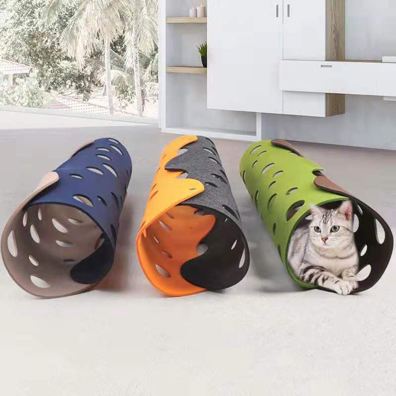 [SG Stock] Cat felt tunnel toy cat scratch hide bed pet toy