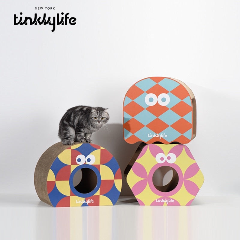 [SG Stock] Tinklylife small monster cat scratch board house pet toy
