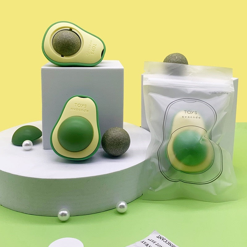 Catnip ball avocado 🥑 sticker cat snack toy catmint