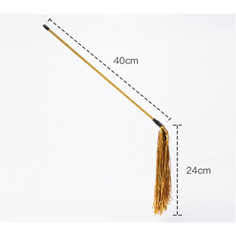 Plastic paper cat teaser cat toy blinking wand pet sticks