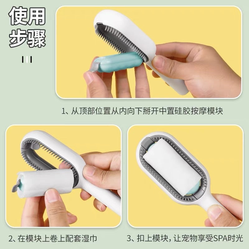 Pet grooming brush hair remover multi function gravity cat brush