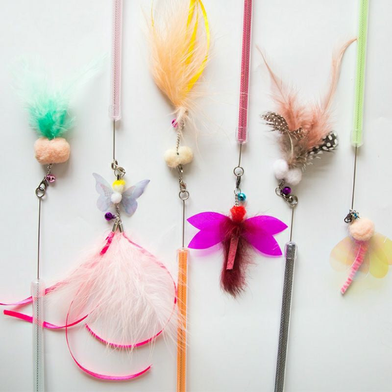 Cat teaser pet toy retractable stick Golden Fish collection