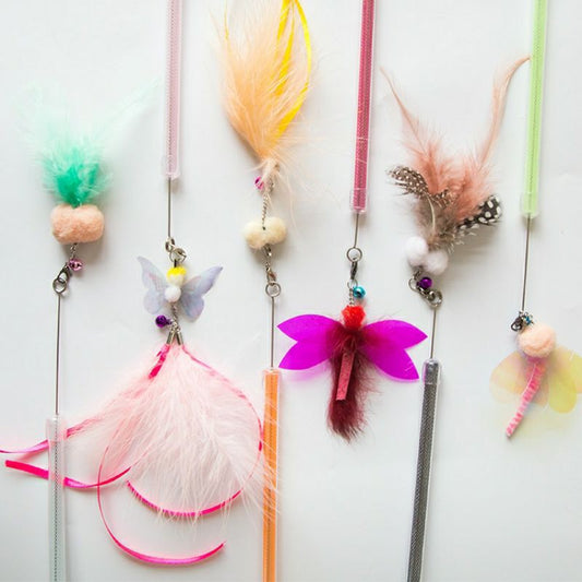 Cat teaser pet toy retractable stick Golden Fish collection