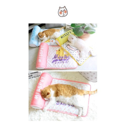 [SG stock] Misspet cat sleeping bed with pillow cooling pet nest