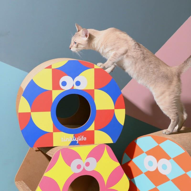 [SG Stock] Tinklylife small monster cat scratch board house pet toy