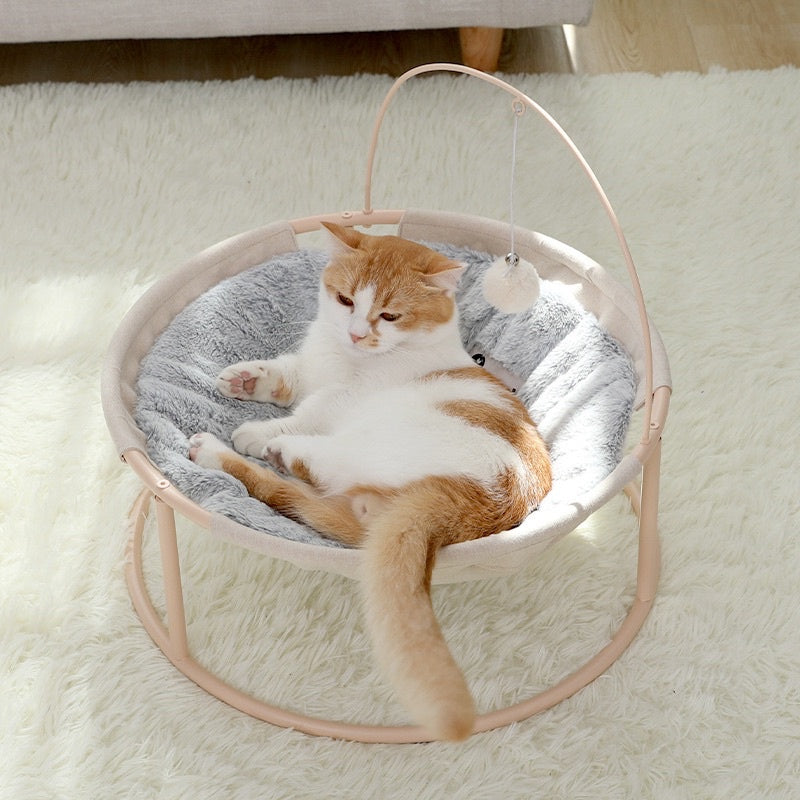 [SG Stock] Hoopet Cat hammock with teaser pet bed sofa chair summer