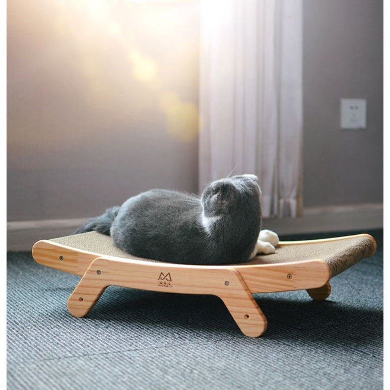 [SG Stock] Wooden cat scratch board multi function transformer bed