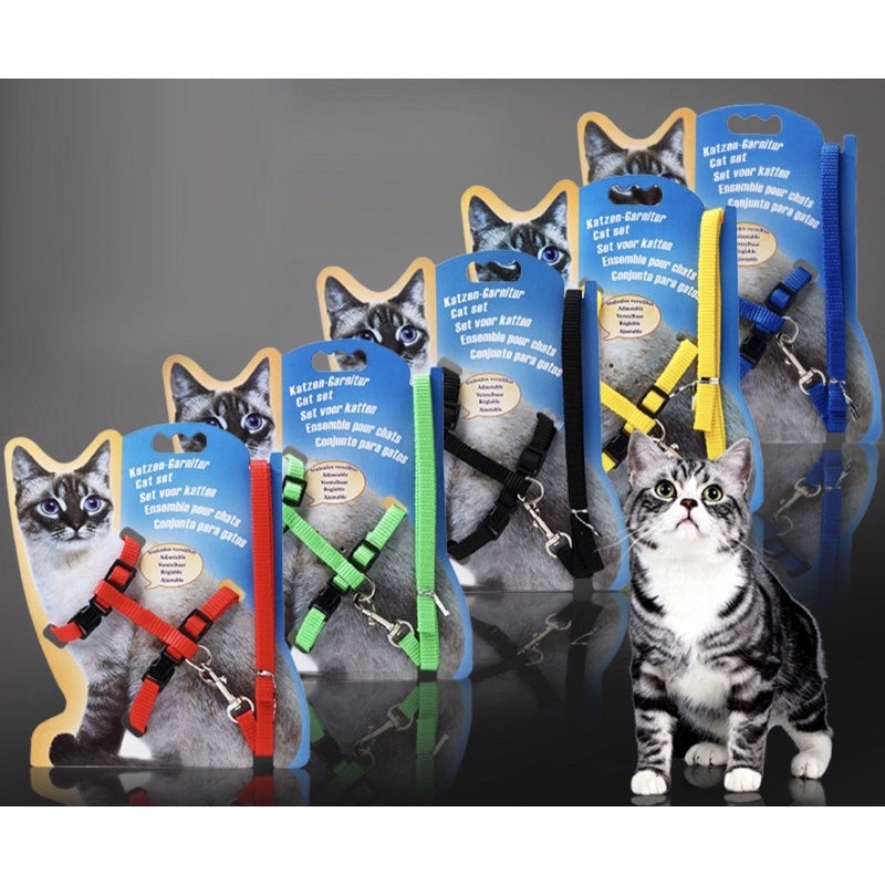 [SG stock] Adjustable cat walking rope lease cat toy leash
