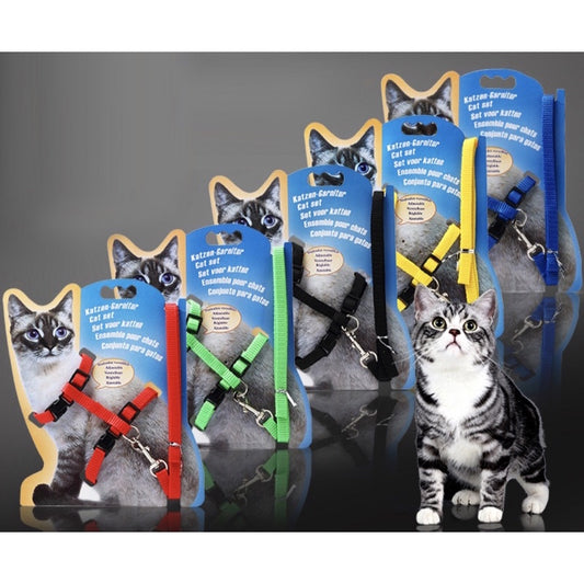 [SG stock] Adjustable cat walking rope lease cat toy leash