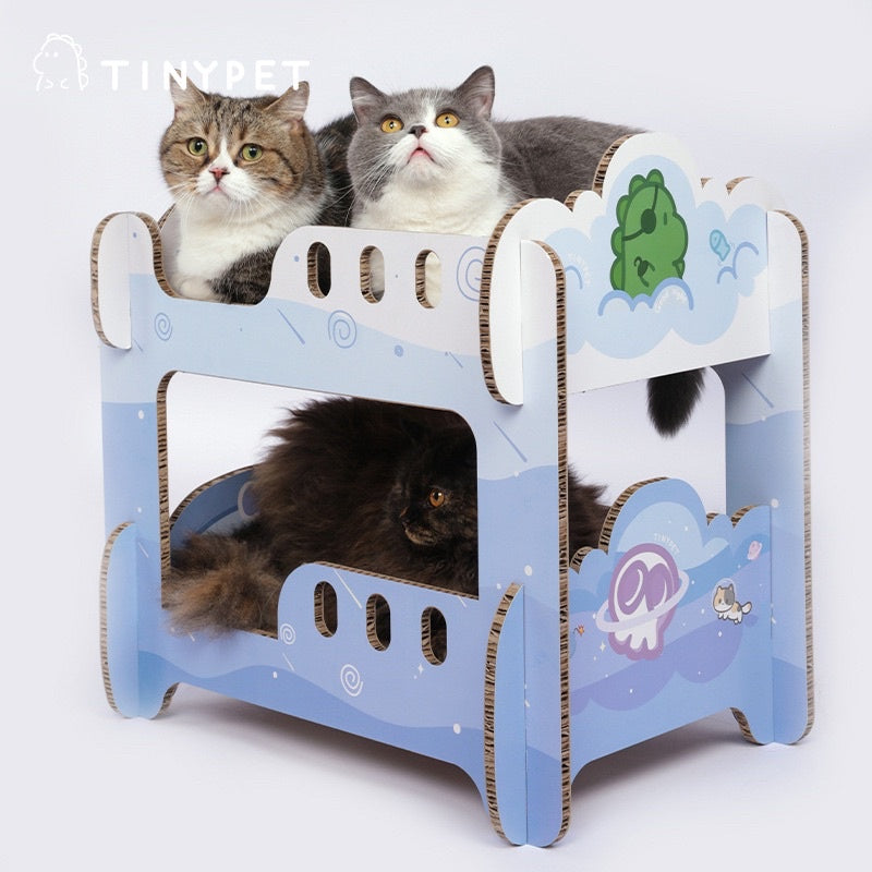 [SG Stock] TinyPet double deck cat scratch board sleeping bed pet toy scratcher
