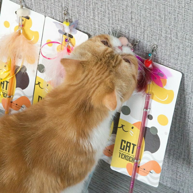 Cat teaser pet toy retractable stick Golden Fish collection