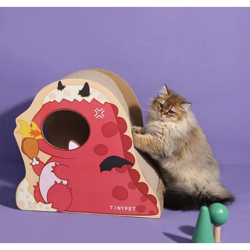 [SG Stock] Tinypet Small Dinosaur Cat schratching board scratch Dino house