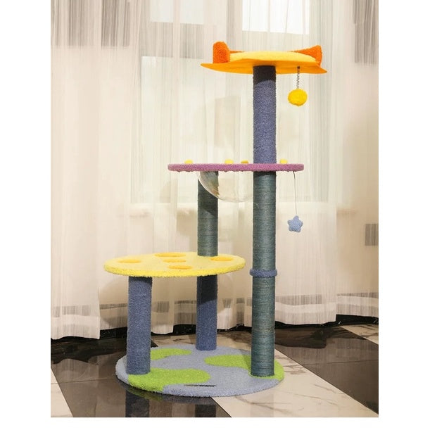 [SG Stock] TinyPet galaxy cat scratch tree post board pet toy