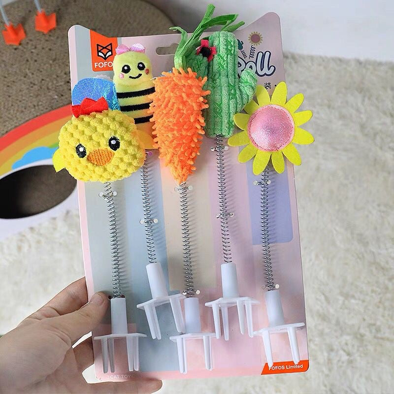 [SG Stock] FOFOS cat teaser stick catnip value pack 5 pieces pet toy