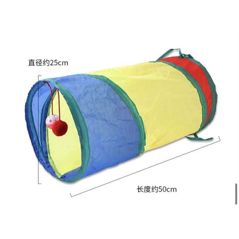 [SG Stock] Rainbow 🌈 cat tunnel pet toy multi size