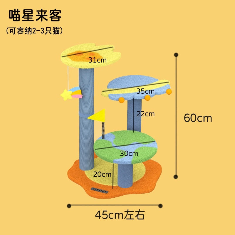 [SG Stock] TinyPet galaxy cat scratch tree post board pet toy
